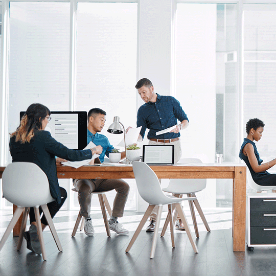 people working in an office environment